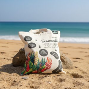 Save Ocean Seaweed Themed Tote Bag