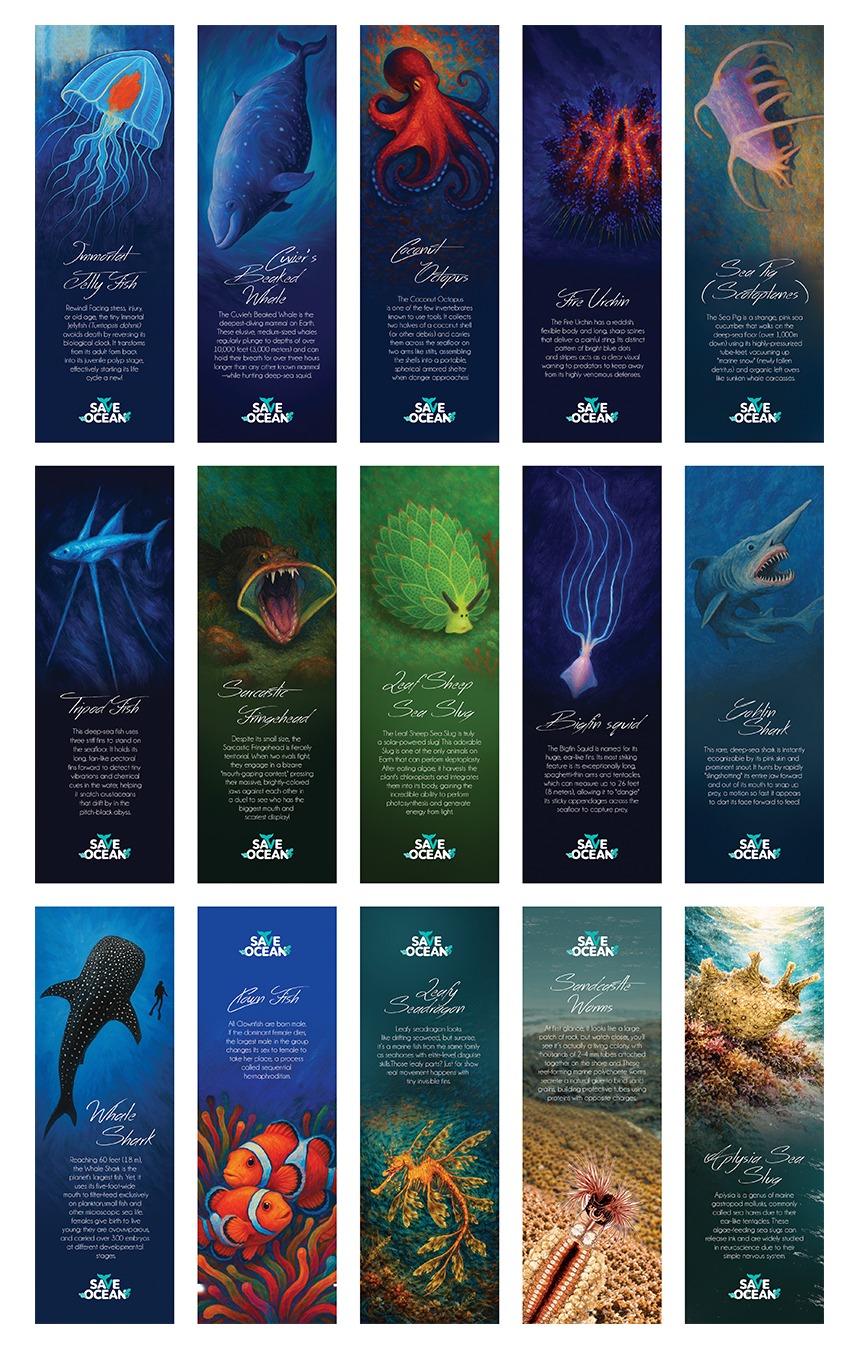 Amazing Ocean Creatures Bookmarks